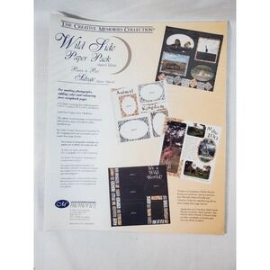 Creative Memories Wild Side Paper Pack Limited Edition 10x12 Scrapbook Pages-NOS